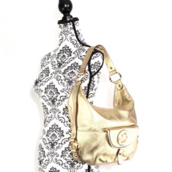 Michael Kors Gold Metallic Bag pristine condition - Picture 4 of 16